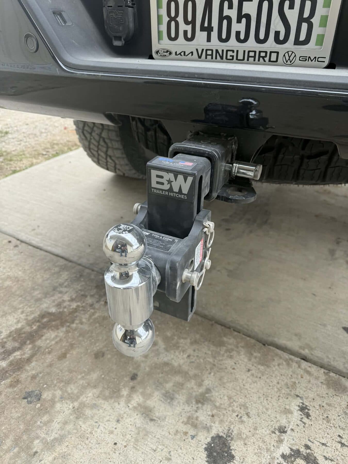 B&W trailer hitch installation