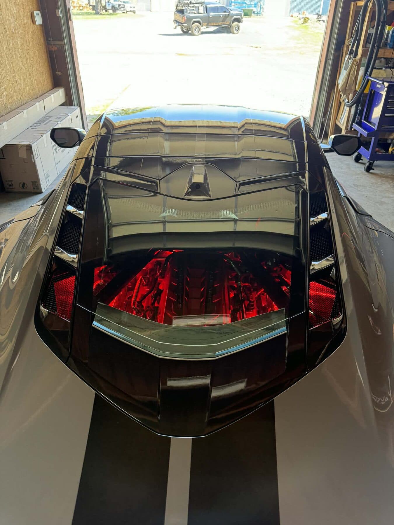 C8 Corvette E-Ray engine bay detailed
