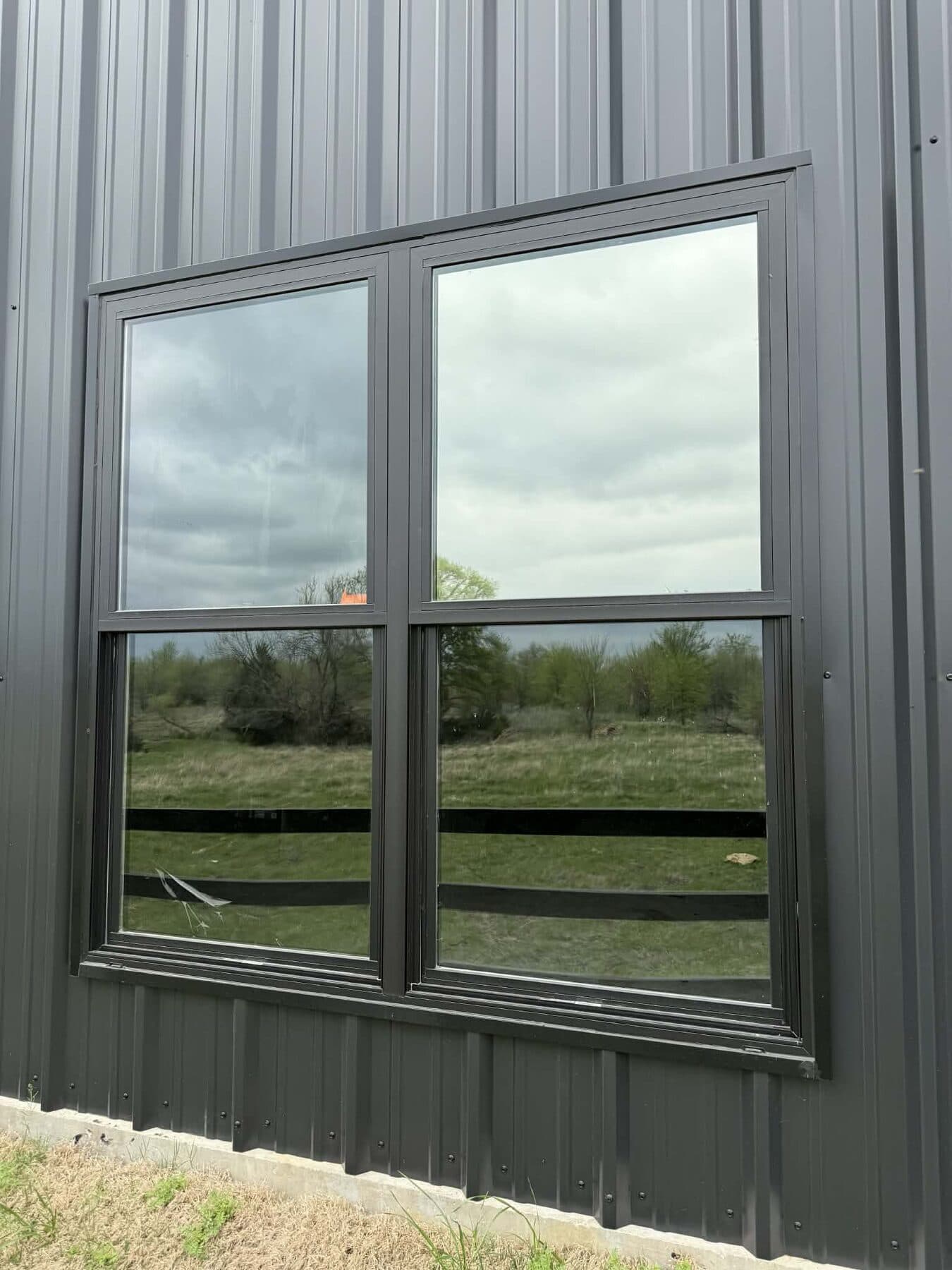 Commercial building with tinted windows
